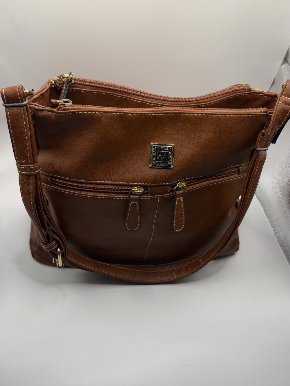 Stone Mountain Chestnut Brown Leather Shoulder Bag